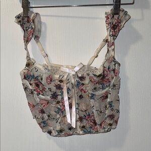 For Love And Lemons collab with Vs Floral Lace corset